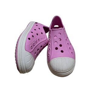 Crocs Girls Bump It Shoe Carnation/Oyster/pink Size US C12